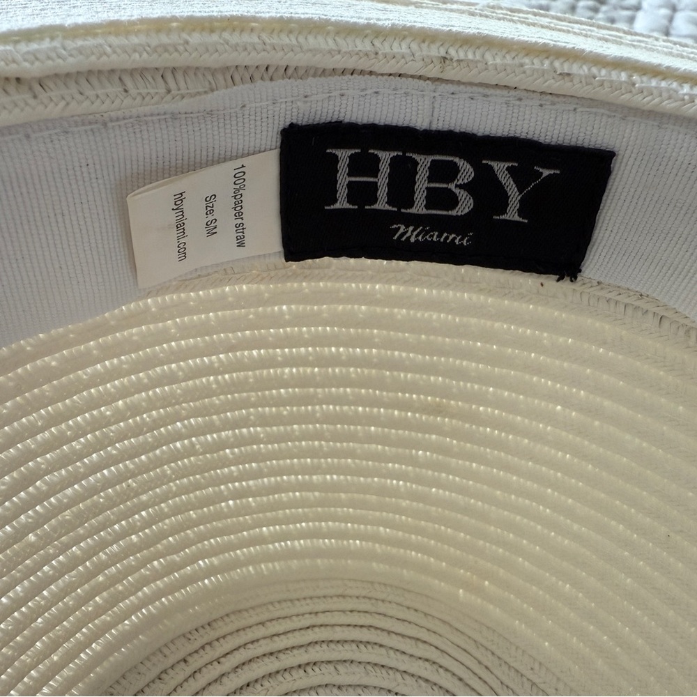 HBY Miami White and Black Women's Fedora, Size S/M - Picture 3 of 5